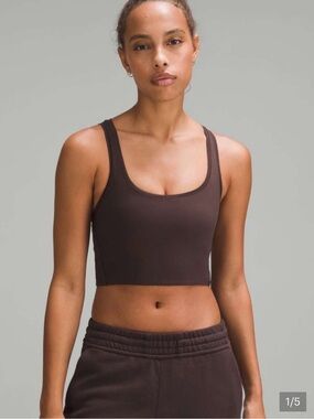 lululemon athletica Scoop Neck Crop Tank — Brown